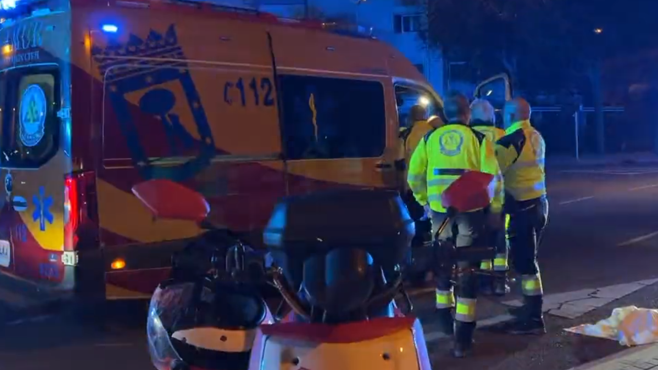 Herido grave un motorista de 25 años en la calle de Serrano