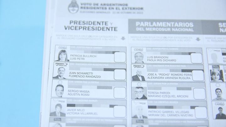 EuropaPress_5522940_papeleta_electoral_colegio_mayor_argentino_madrid_22_octubre_2023_madrid / EUROPA PRESS