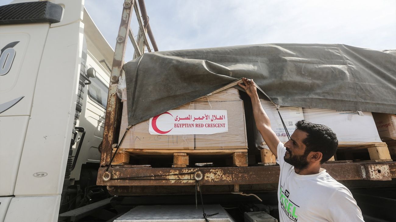 Entra un segundo convoy de 17 camiones con ayuda humanitaria para la Franja de Gaza