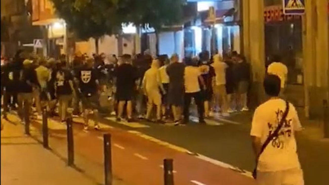 Un herido y un detenido en Las Palmas en pelea de más de 150 ultras, la mayoría del Rayo