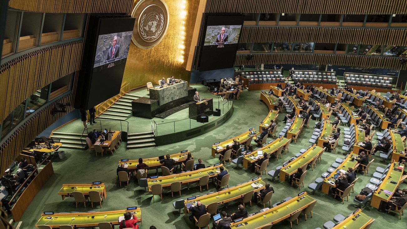 Sesión de la Asamblea General de la ONU