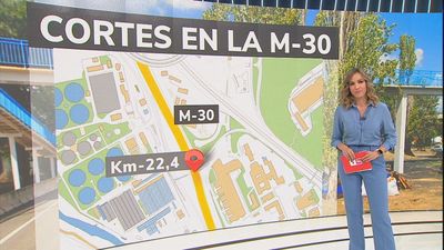 Cortes de varios carriles en la M-30 el sábado y domingo por obras en la pasarela de Veterinaria