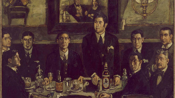 'La tertulia del Café Pombo' de José Gutiérrez Solana (Museo Reina Sofía) / @Museo Reina Sofía