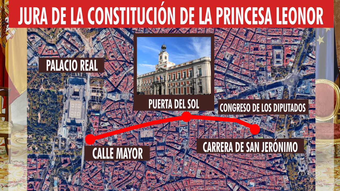 Cortes de tráfico y alteraciones en 12 líneas de EMT por la jura de la Constitución de Leonor