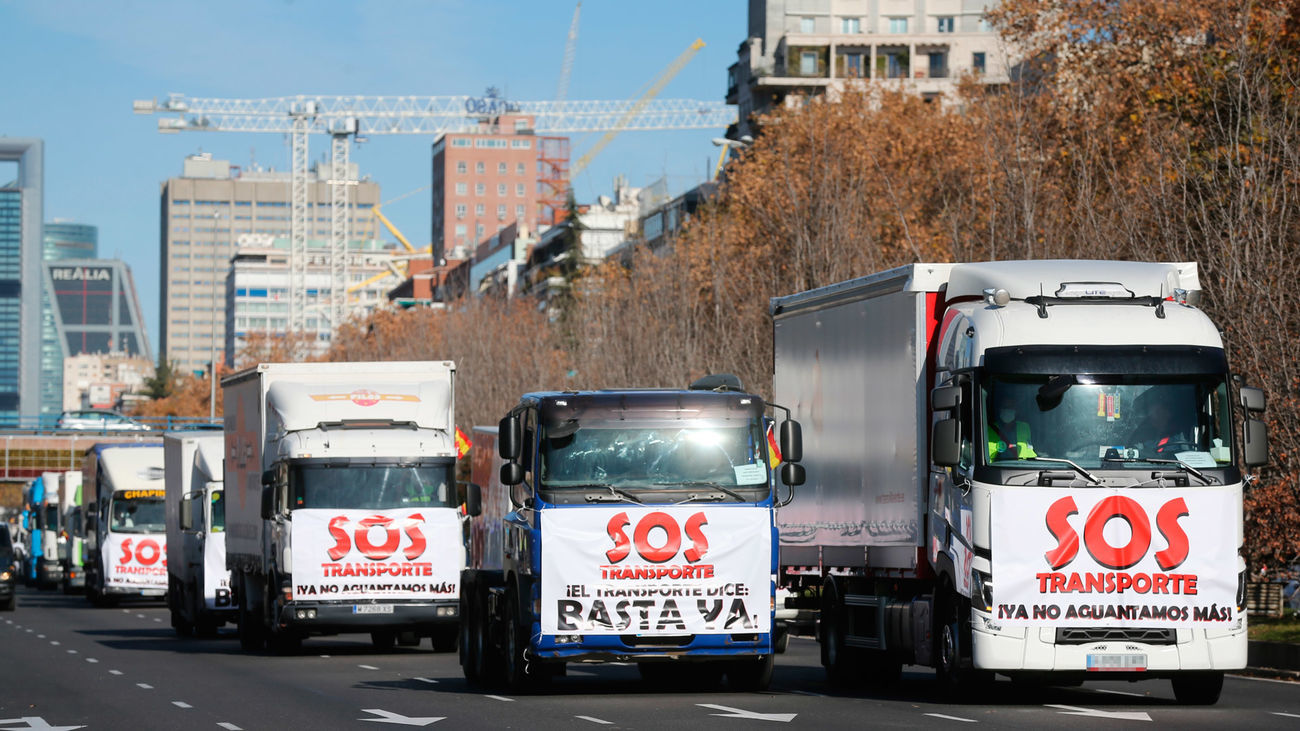 Marcha de transportistas este lunes en Madrid para pedir que les dejen repartir en el centro