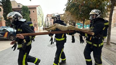 Así ha sido el simulacro de incendio en la Catedral Magistral de Alcalá de Henares