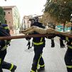 Así ha sido el simulacro de incendio en la Catedral Magistral de Alcalá de Henares