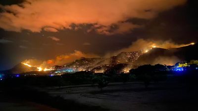 Un incendio agravado por el viento obliga a desalojar varios municipios en Valencia