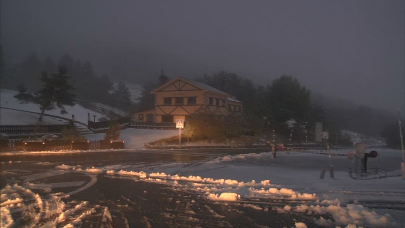 Primera nevada en la sierra de Madrid