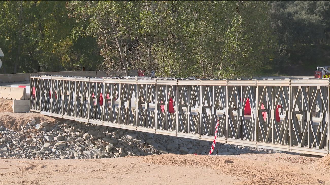 Los puentes provisionales de Aldea del Fresno y Villamanta, abiertos al ...