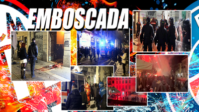 Batalla campal entre ultras del Milan y PSG