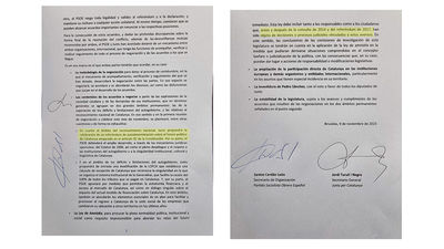 Documento: El pacto entre PSOE y Junts incluye el referéndum