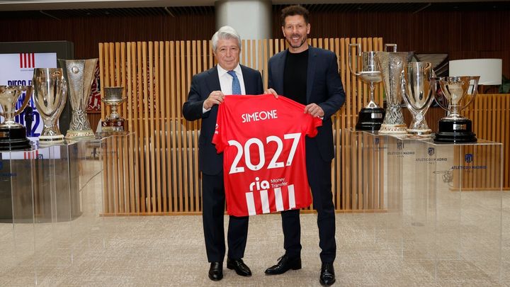 Cerezo y Simeone / ATLETICO DE MADRID