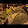 Acampada frente al Congreso en una protesta contra la amnistía