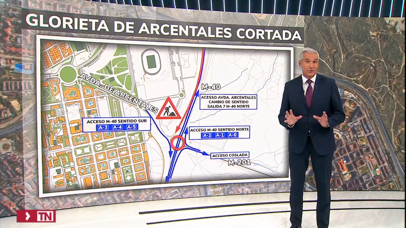 Cerrada la glorieta de Arcentales desde el martes por las obras de acceso al estadio Metropolitano