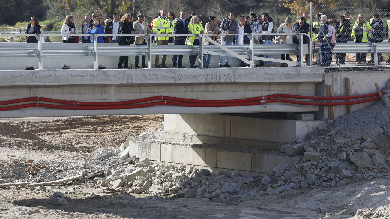 Uno de los puentes provisionales de la Comunidad en Aldea del Fresno