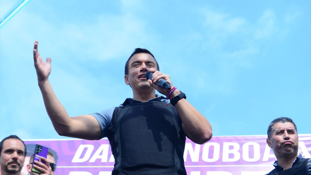 El candidato a la Presidencia de Ecuador Daniel Noboa