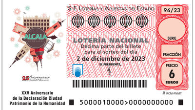 Dedican un décimo a Alcalá por sus 25 años como Patrimonio de la Humanidad