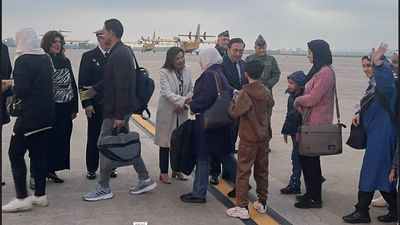 Llegan a la Base de Torrejón 139 españoles evacuados de Gaza, entre ellos 67 menores