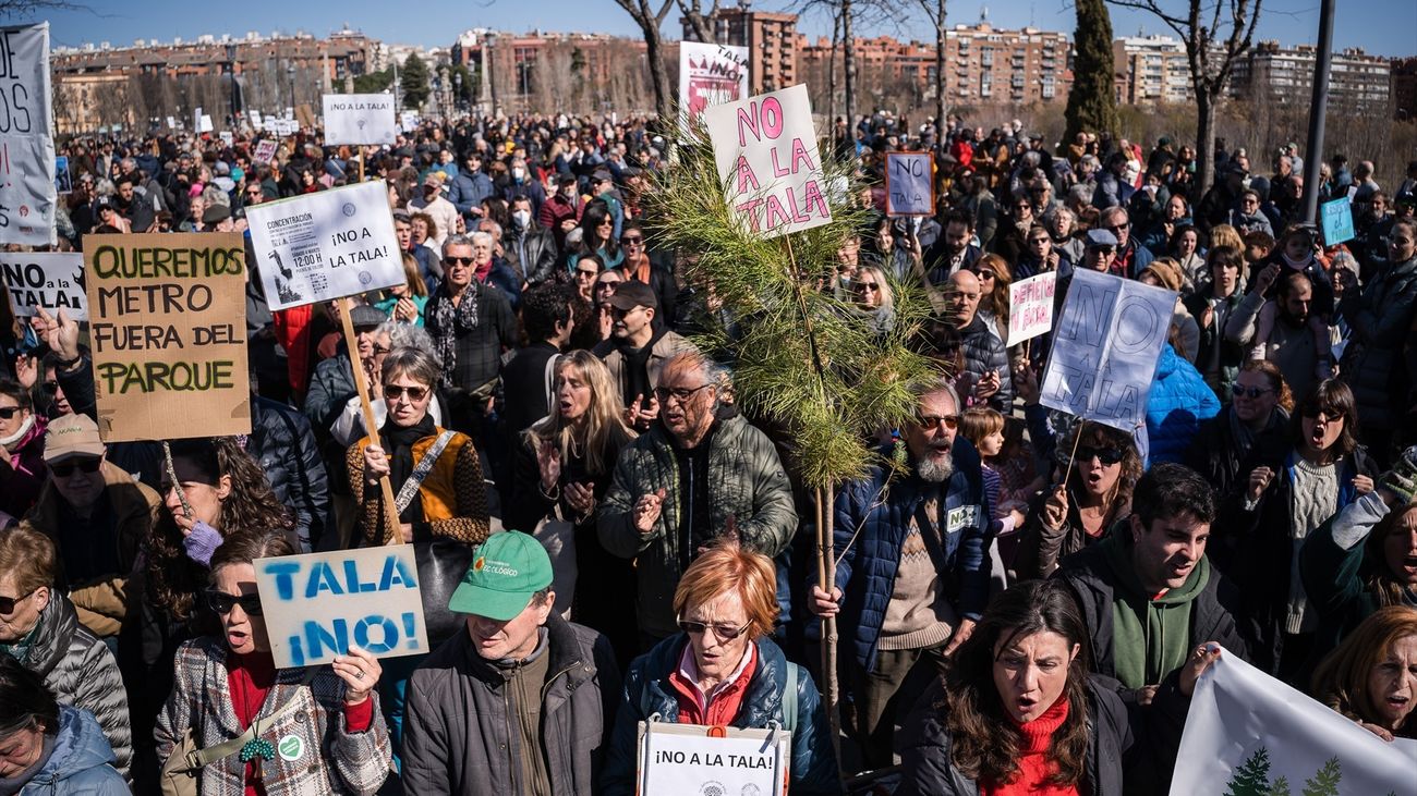 Protesta de los vecinos de Arganzuela