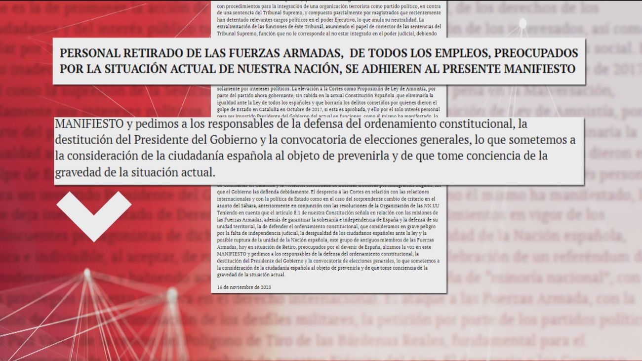 56 militares retirados piden la destitución de Sánchez y nuevas elecciones