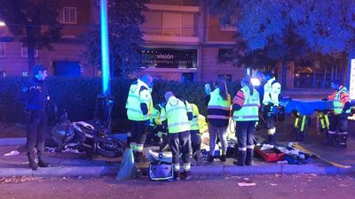 Un motorista de 33 años en estado grave tras un accidente en Madrid