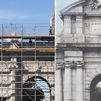 Comienza a verse la renovada Puerta de Alcalá tras una restauración "de artesanía absoluta"