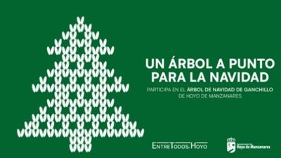 Hoyo de Manzanares tejerá un árbol navideño de ganchillo