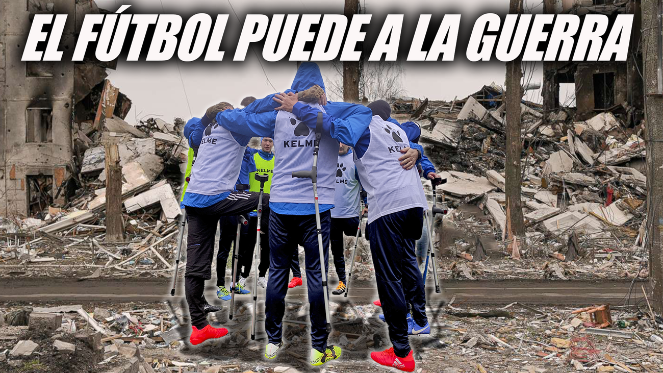 Soldados ucranianos amputados juegan al fútbol