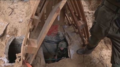 Israel muestra los túneles bajo el hospital Al-Shifa de Gaza