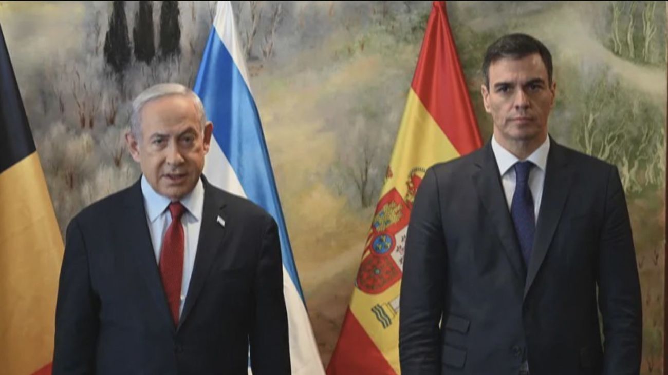 El primer ministro israelí, Benjamin Netanyahu y el presidente del gobierno, Pedro Sánchez
