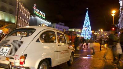 Las luces de Navidad de Madrid a bordo de un 600