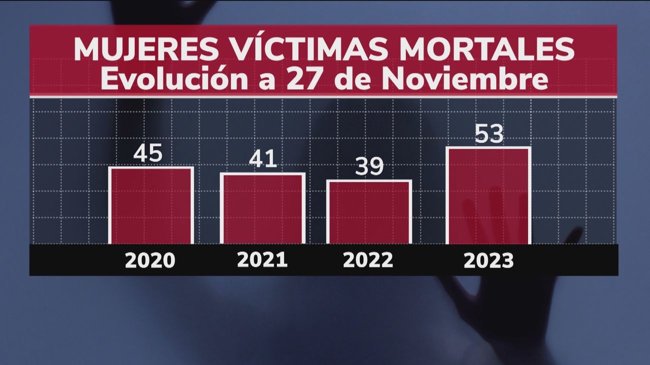 El número de mujeres asesinadas por violencia de género en España asciende a 53 en 2023