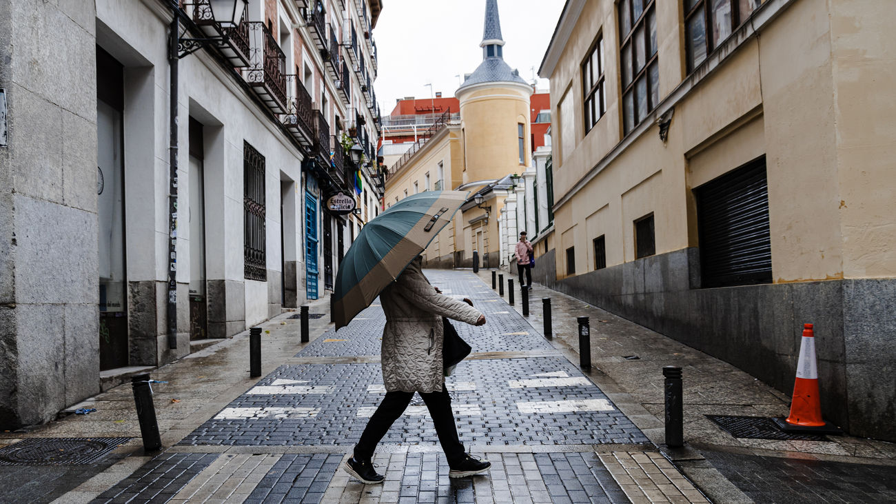 Miércoles lluvioso en Madrid durante todo el día