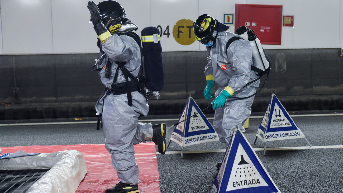 Simulacro en la M-30