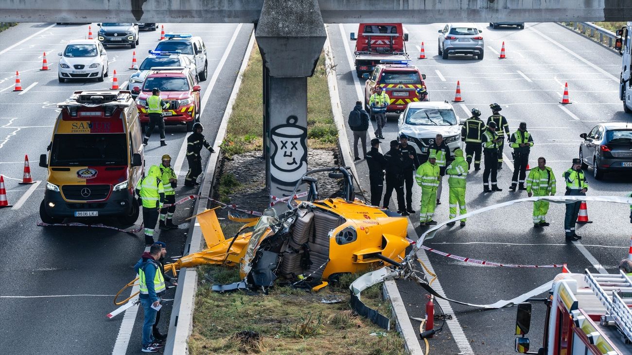 Accidente de helicóptero en la M-40