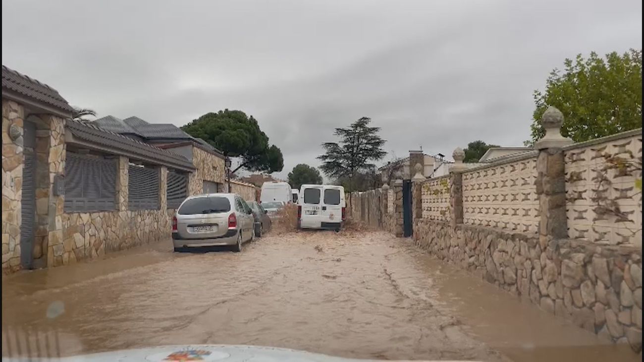 Inundaciones en Camarma de Esteruelas por el desbordamiento del arroyo
