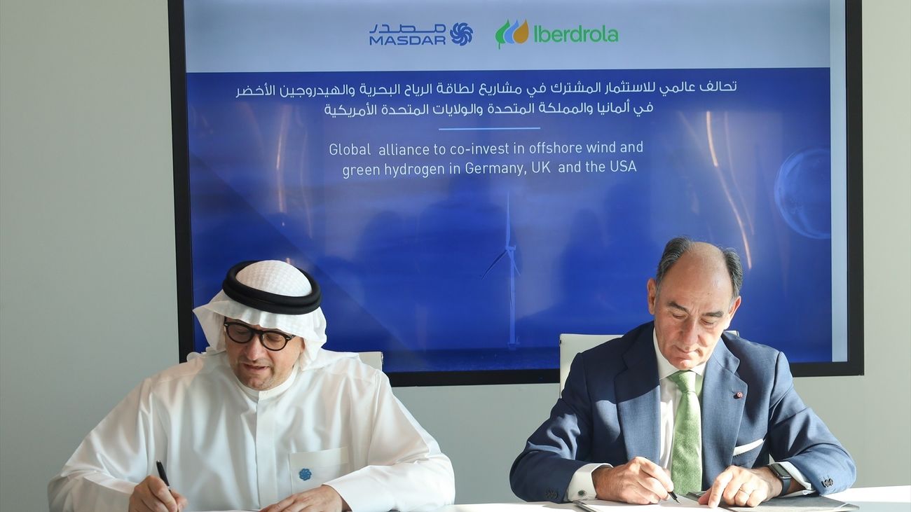 Iberdrola y Masdar coinvertirán 15.000 millones en eólica marina e hidrógeno verde