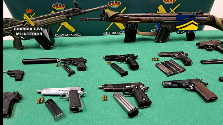Armas intervenidas en la Operación Carmelo / GUARDIA CIVIL