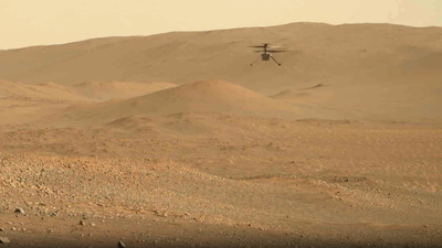 Dos horas en helicóptero sobre la superficie de Marte