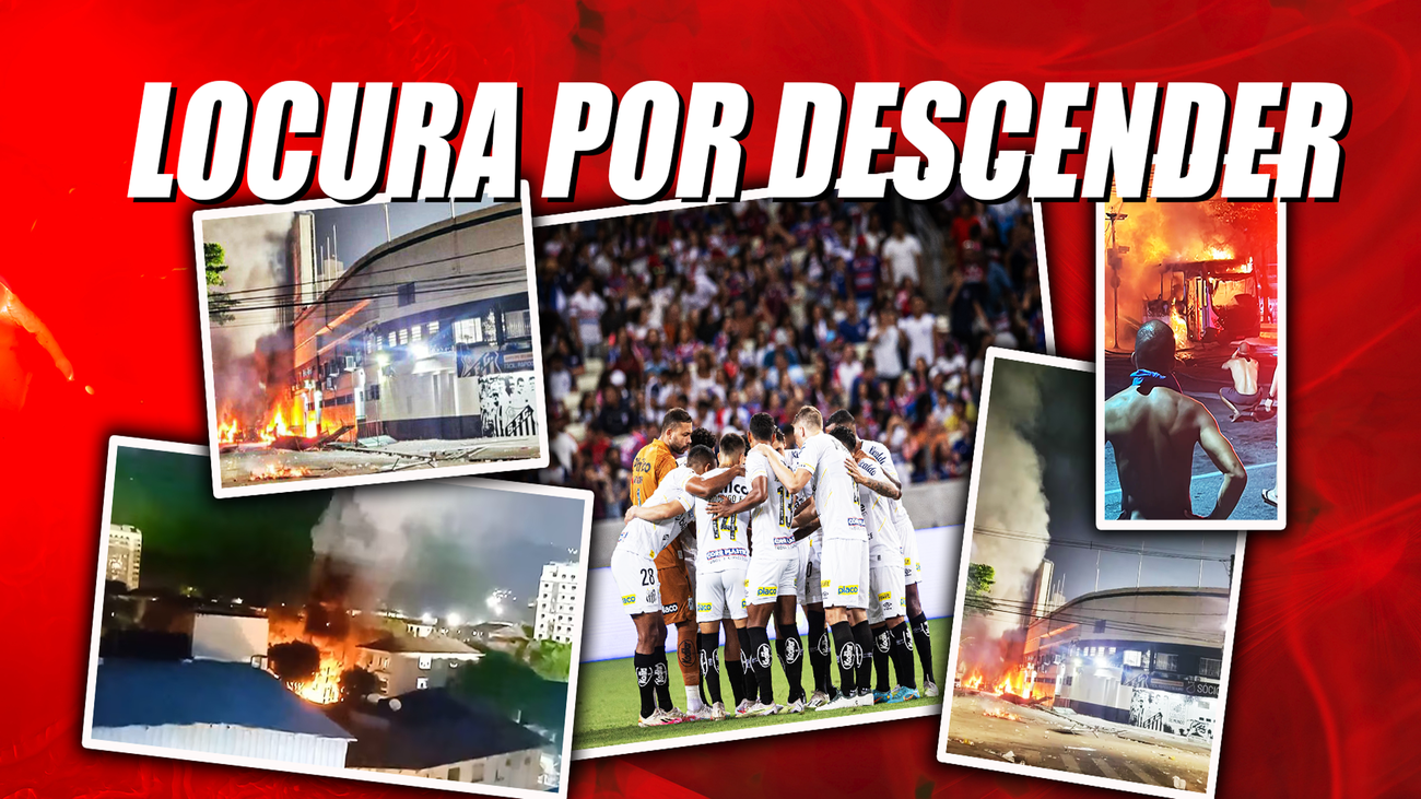 Santos desciende por primera vez en Brasil con desmanes de sus aficionados