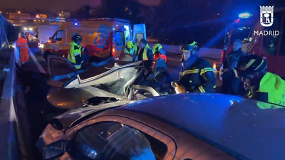 Dos personas heridas, una de ellas grave, tras un accidente de tráfico en la M30