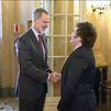 Felipe VI se reúne con Javier Milei en la Cancillería argentina