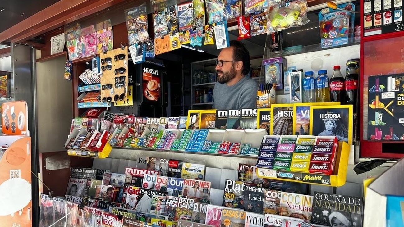 Quiosco de prensa en Plaza Castilla