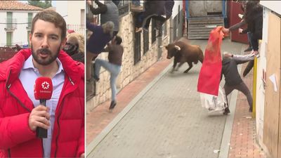 Carabaña disfruta del último encierro taurino del año en Madrid