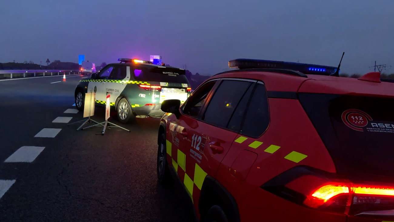 Cinco jóvenes heridos, tres de ellos graves, en la A-3 en Fuentidueña de Tajo