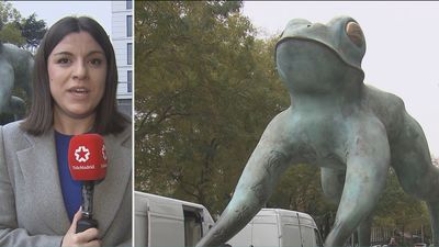 La escultura de la rana de Recoletos se tendrá que retirar de la vía pública
