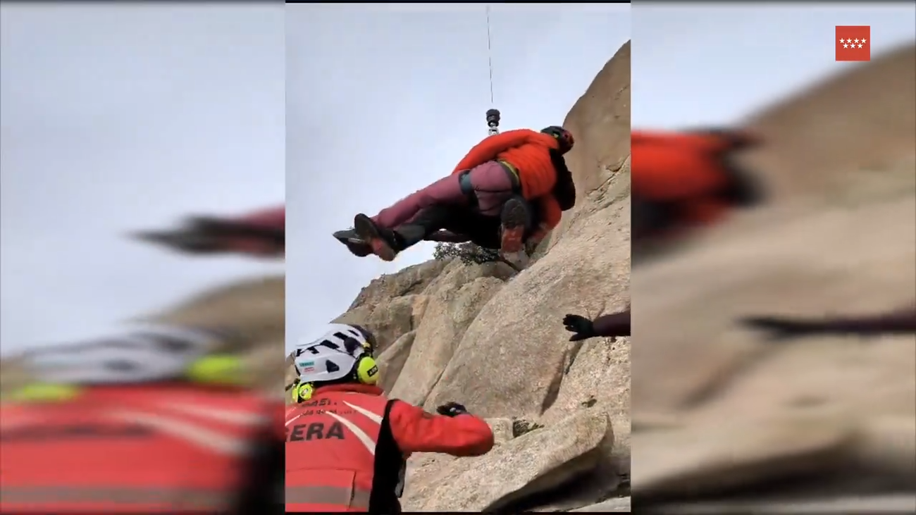 Rescatado un escalador que se había lesionado un tobillo en La Pedriza