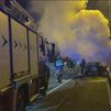 Un coche sale ardiendo en un accidente múltiple en la M-50