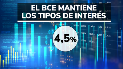 El BCE mantiene los tipos de interés en el 4,5% por segunda vez consecutiva